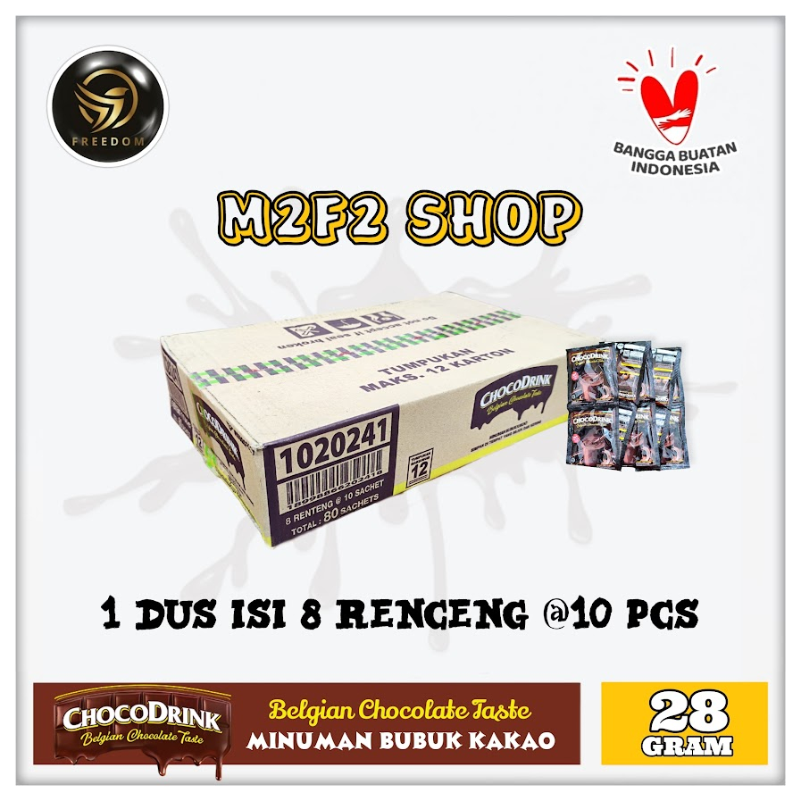 

Chocodrink Belgian Chocolate Taste 3in1 | Bubuk Kakao Cokelat Sachet | GT - 28 gr (Kemasan Karton)