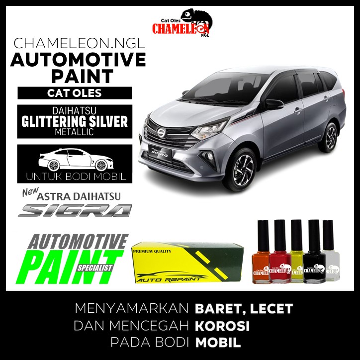 Cat Oles Daihatsu New Sigra Glittering Silver Metallic Automotive Paint CHAMELEON NGL