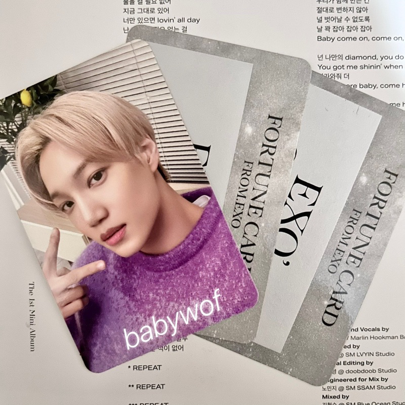 PC KAI FORTUNE CARD SET (EXO O'CLOCK)
