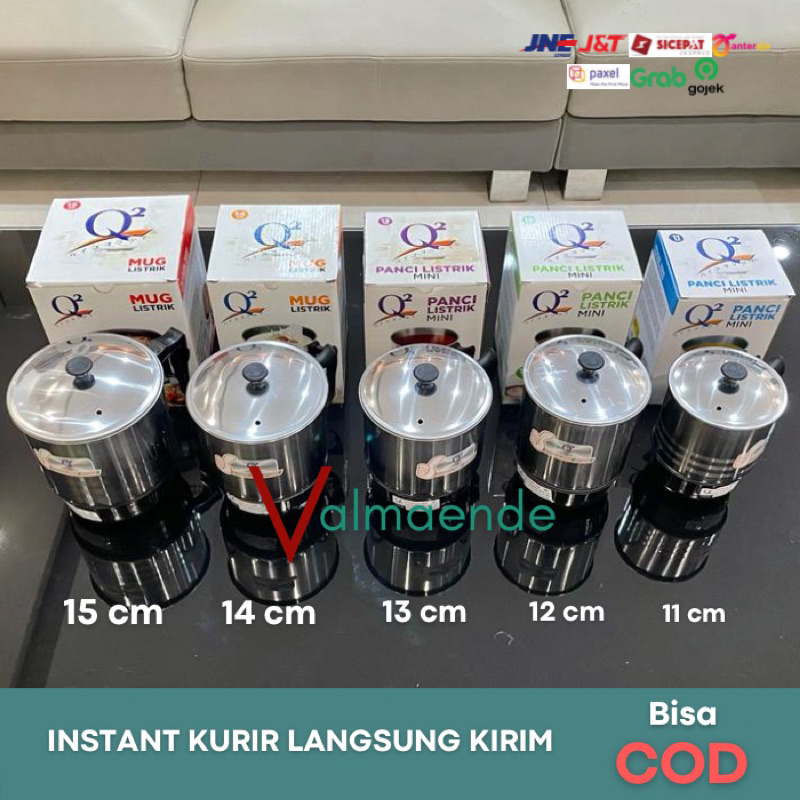 Terbaru Panci Listrik Teko Listrik Stainless Steel Pemanas Air Panci Rebus Mug Listrik Q2 8014