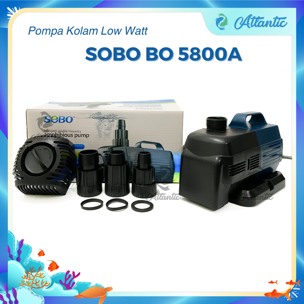 Sobo Amara BO 5800A 5800 A Pompa Celup Air Kolam Aquarium Amphibious Submersible Water Pump Ikan Hidroponik