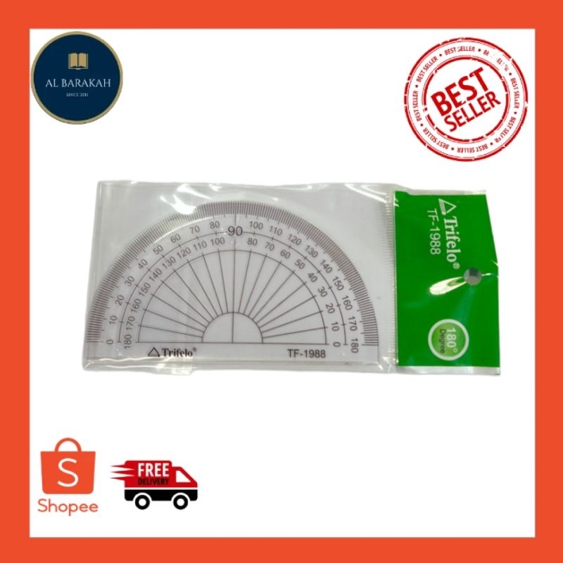 

1 Pcs !!! BUSUR TRIFELO 180 TF-1988 / Busur Derajat Trifelo / Busur Matematika / busur Tebal