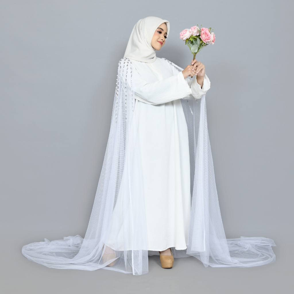 Hiasan Baju Pengantin/ Jubah Pengantin Elegan Handmade Mutiara