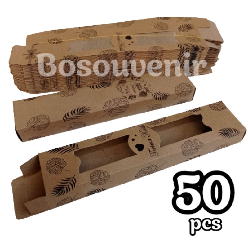 isi 50 Box sendok Rustic - Kotak untuk kemasan souvenir sendok