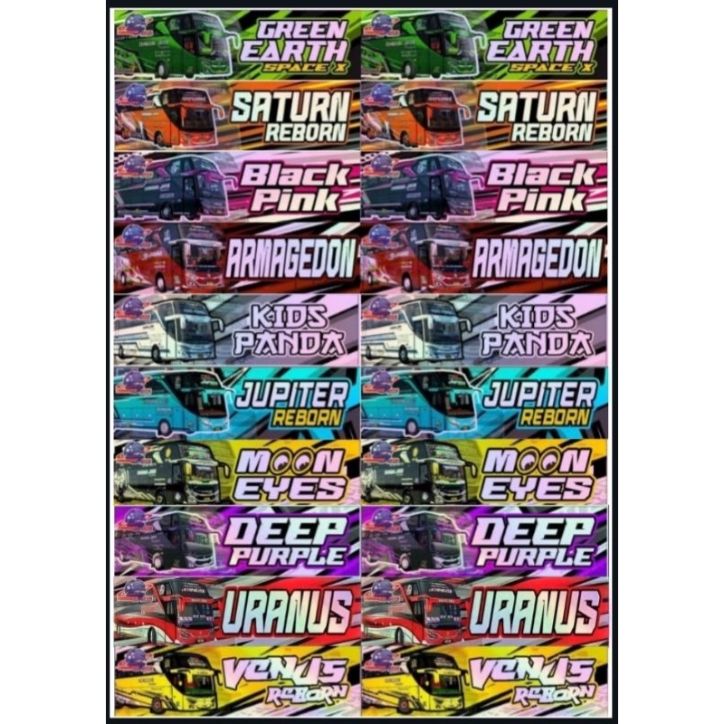 

stiker bus telolet tunggal jaya Reborn 20pcs