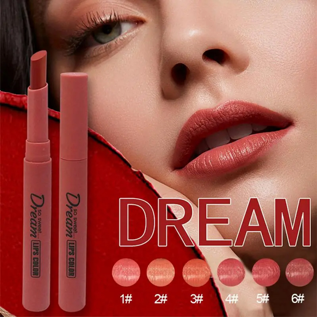 COD - 1BOX ISI 6 Hengfang Refreshing Lipstik Matte 1 Box 6 Pcs Lipstick Tahan Air dan Tahan Lama