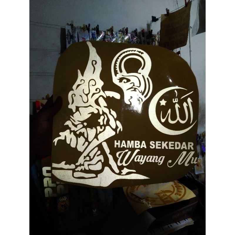 sticker wayang bahan nyala /bahan cuting nyala timbul /bahan ORI 3m/buat truck mobil dll
