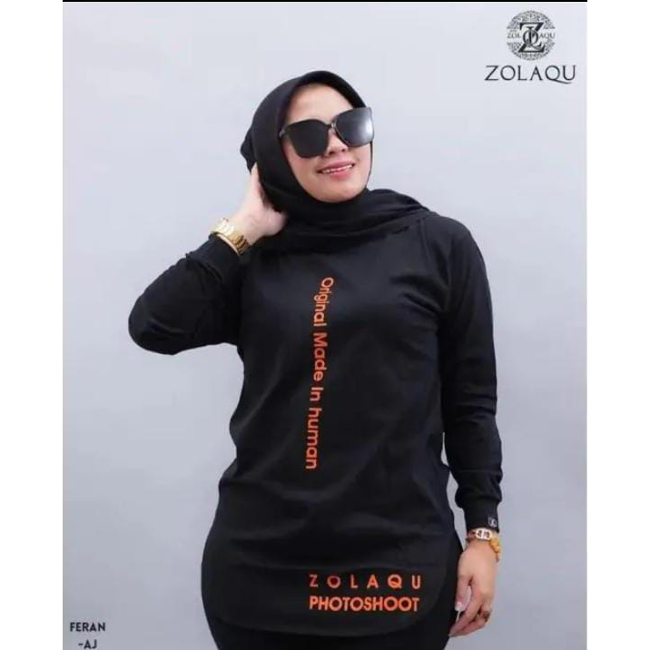 KAOS ZOLAQU TERBARU ATASAN SEMI TUNIK PAKAIAN WANITA OUTFIT CLOTHING BAJU BLOUSE BLUS CASUAL SWEATER
