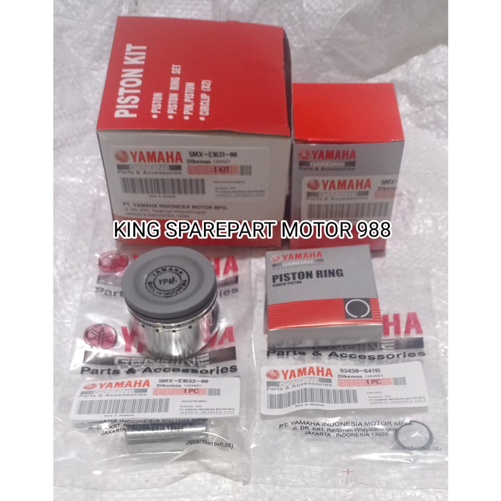 PISTON KIT RING SEHER SET YAMAHA MIO SPORTY MIO SMILE FINO KARBU SOUL LAMA STANDAR SEHER MIO SPORTY