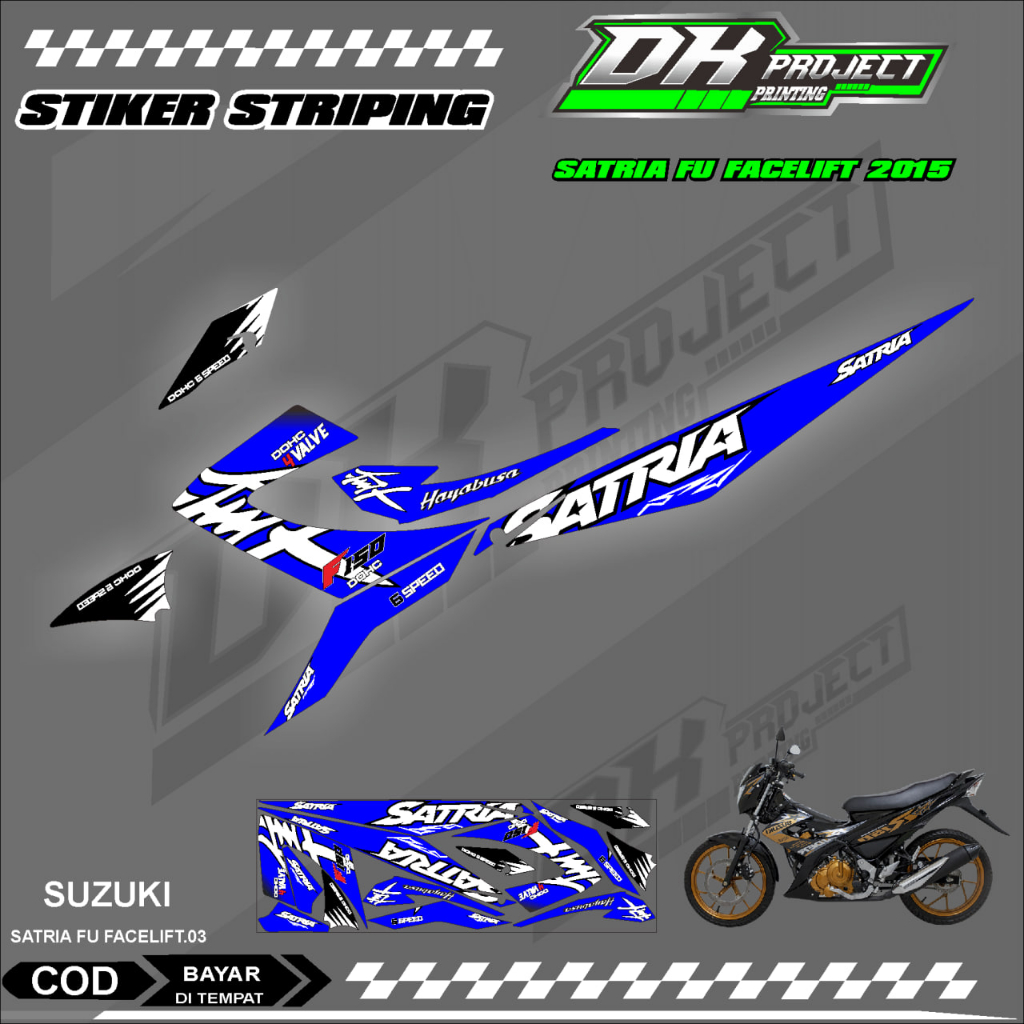 STRIPING SATRIA FU FACELIFT Lis Variasi STRIPING Motor SUZUKI SATRIA FU FACELIFT 2015  Desain Racing