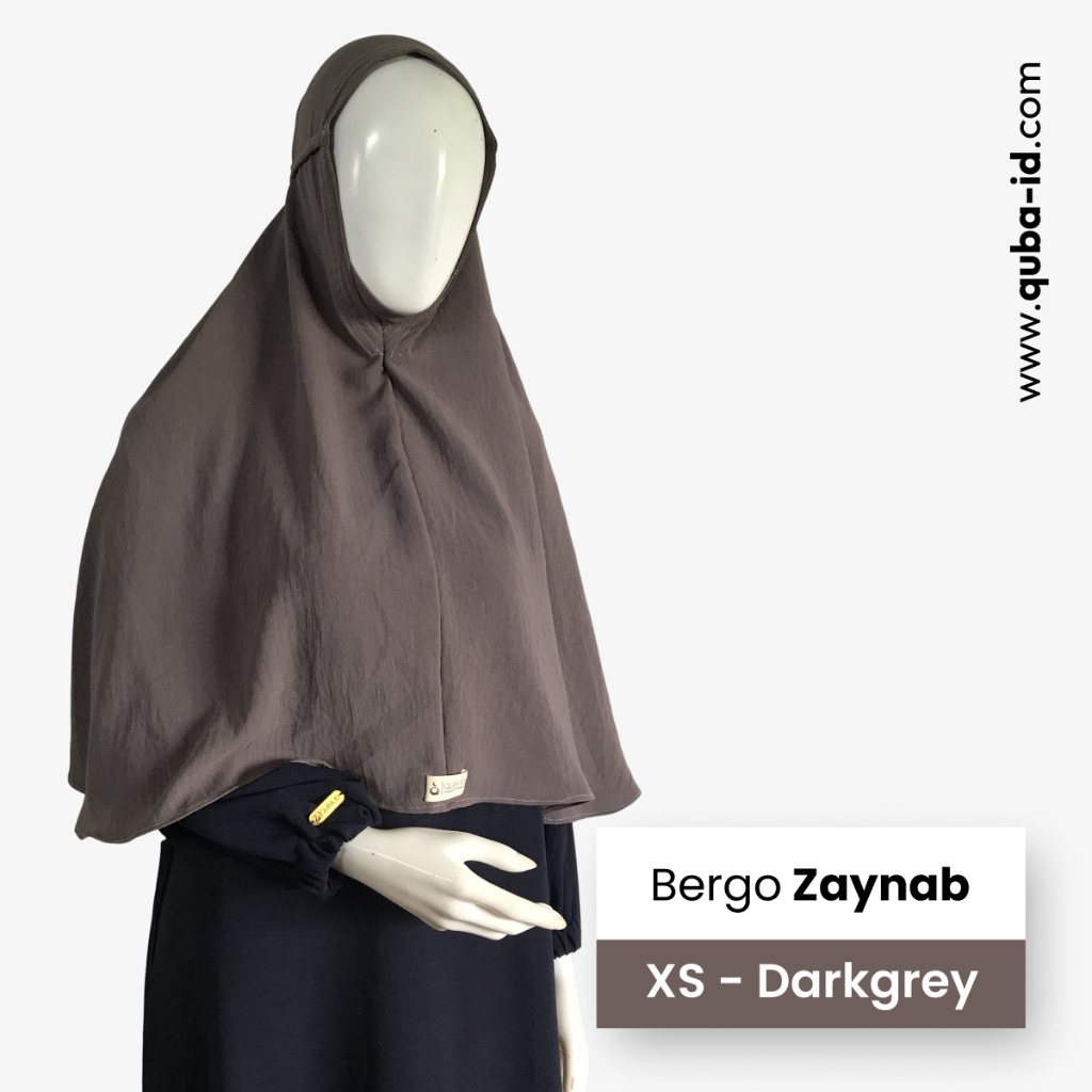 Bergo Zaynab - Khimar syari non pet - Crinkle Airflow