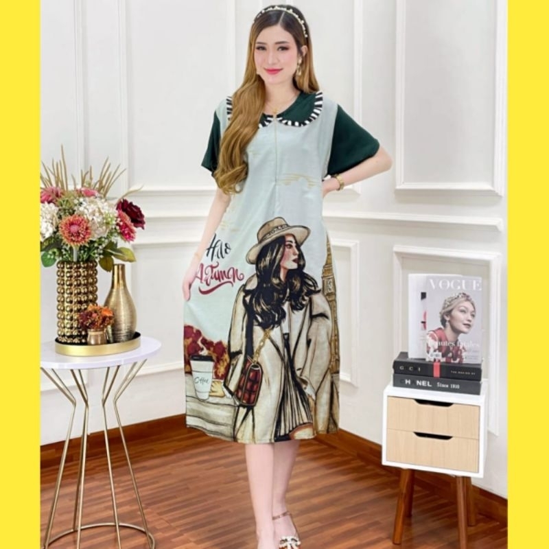 Daster Sofia model kerah terbaru daster Sofia Kekinian-home Dres sofia