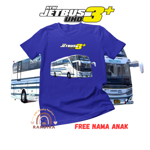 KAOS ANAK UNISEX BUS KIDS PANDA BUS PARIWISATA BAHAN PREMIUM