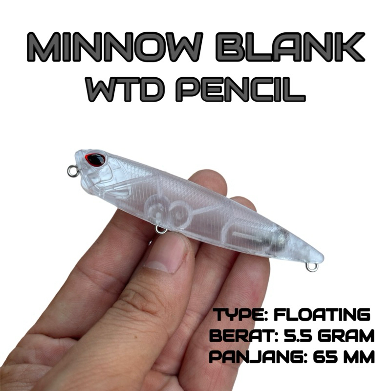 Minnow blank WTD pencil 65mm 5,5gram FREE MATA