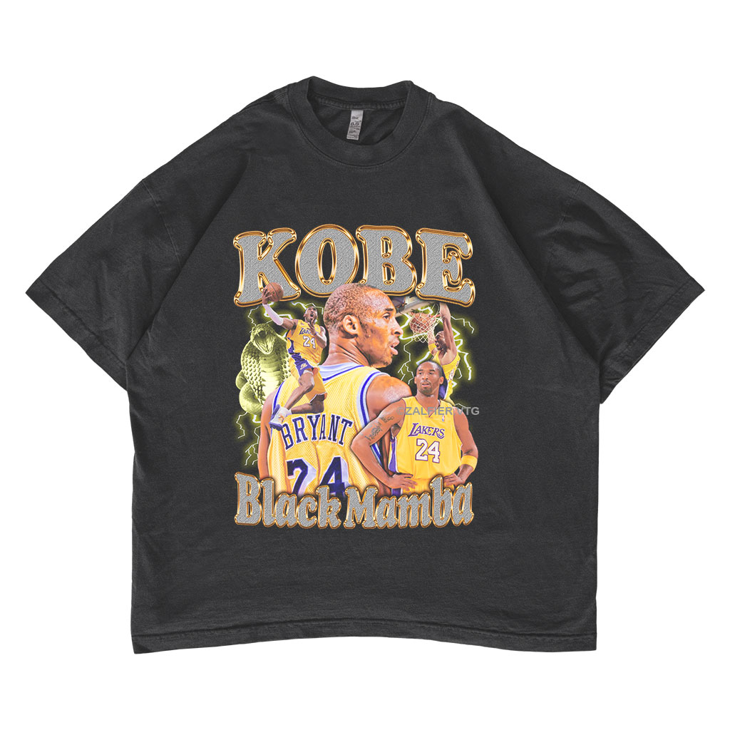 Kobe Bryant The Black Mamba Lakers Champion Oversized T-shirt Vintage