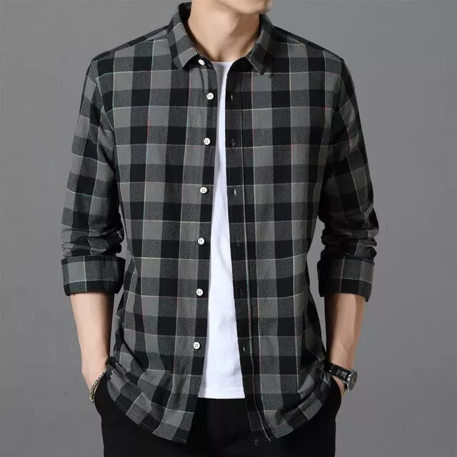 KEMEJA FLANEL DISTRO SURFING LENGAN PANJANG PRIA MOTIF KOTAK BAJU FLANEL Motif Catur Abu // Abu Abu 