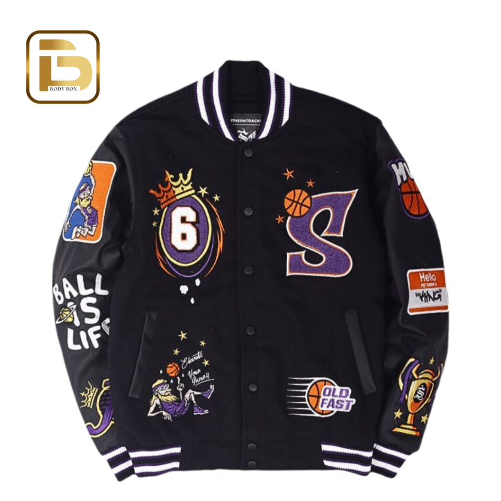 Varsity Jacket The King Slamdunk Black / Original Jaket Varsity  Southerntrack | bodyboxs