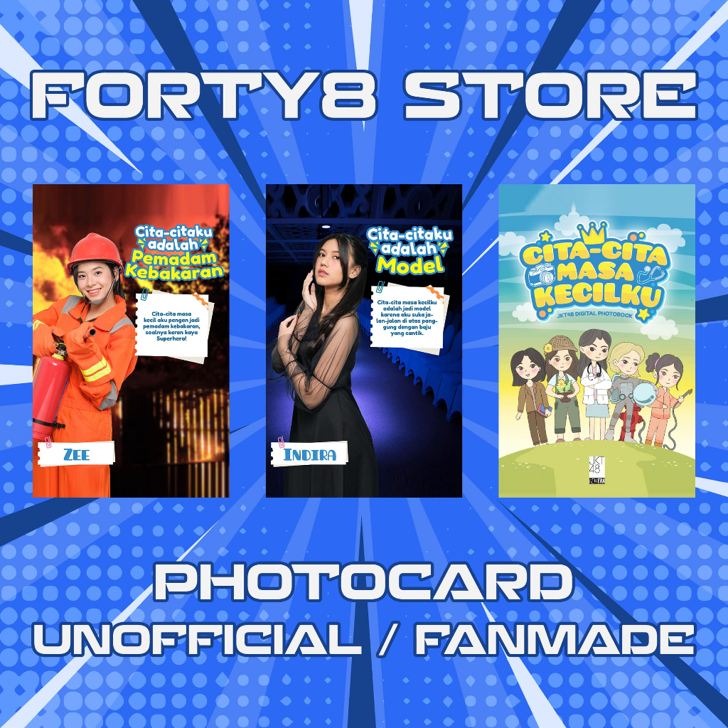 (28 PC) Photocard JKT48 All Member Cita Cita Masa Kecilku Unofficial / Fanmade