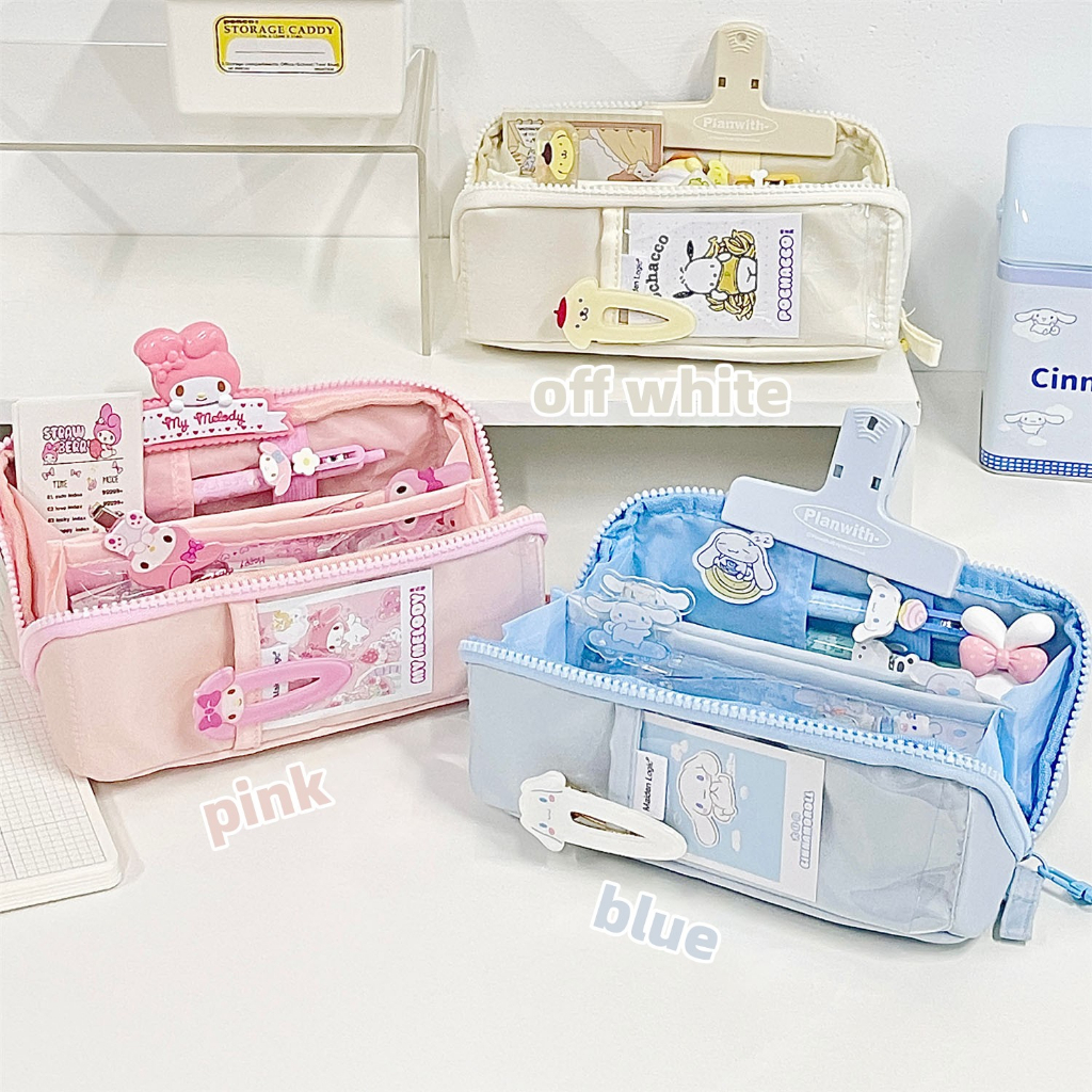 

Korea style big pencil box organizer bag kotak pensil kawaii besar muat banyak pensil case premium tempat pensil kapasitas besar
