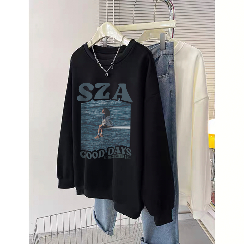 GB05*A0946 Forteid Sweater Girl And Sea  Sweater Korean Style  Oversize Wanita Baju Wanita Kekinian 