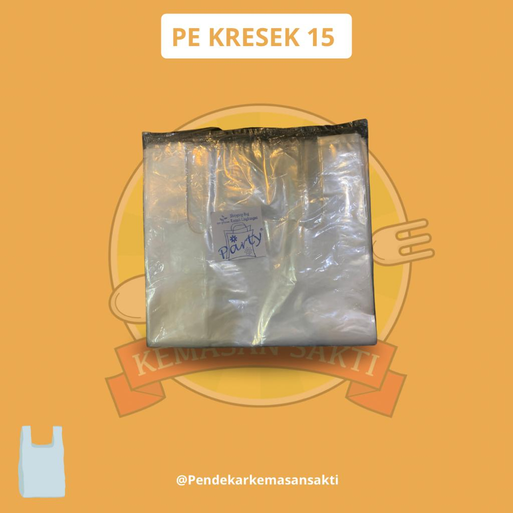 Kantong Plastik PE 15 24 Bening Party / Kresek Bening PE Transparan uk 15 24 / Kresek Premium
