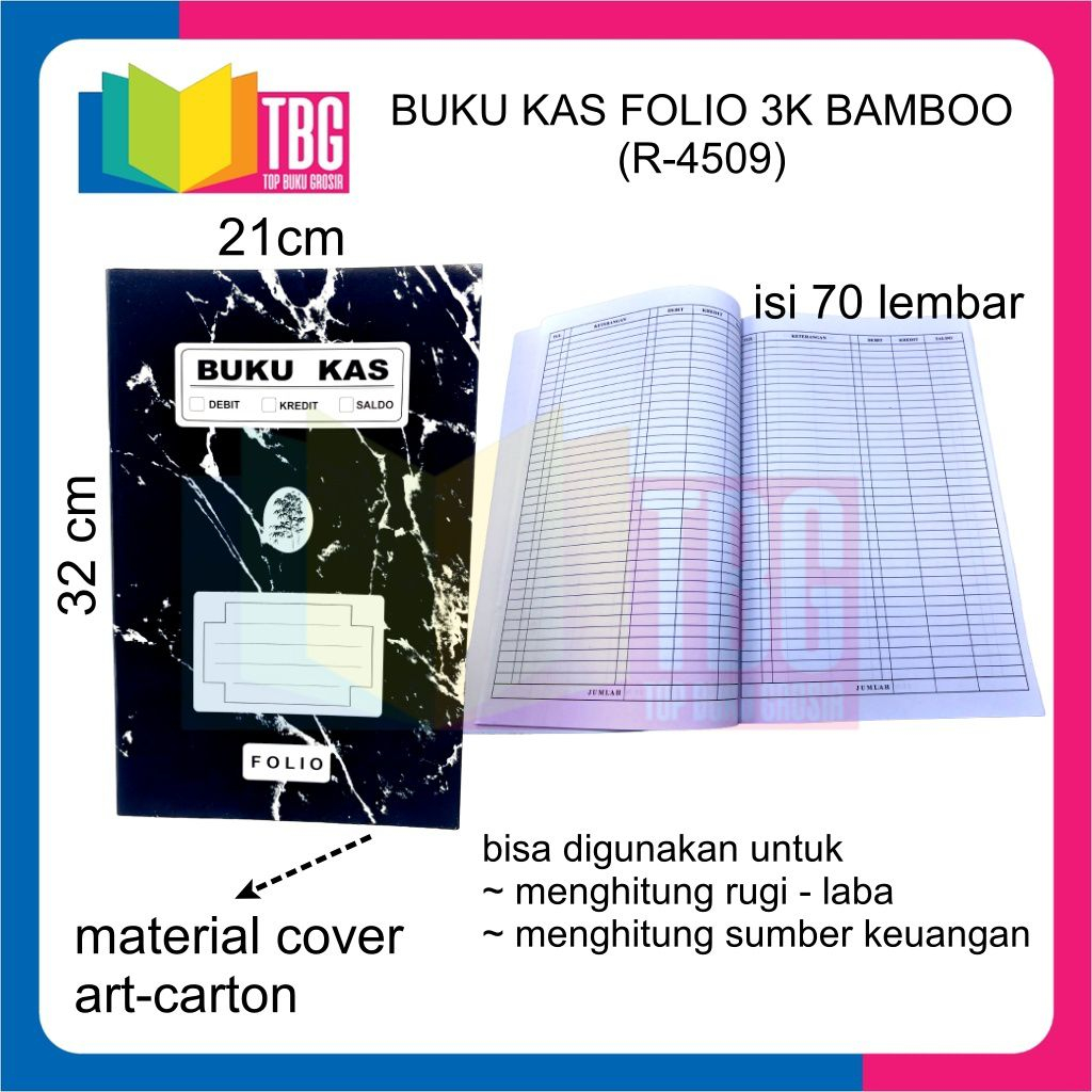 

1 PCS BUKU KAS FOLIO 3K BAMBOO CASHBOOK BUKU KEUANGAN (R-4509)