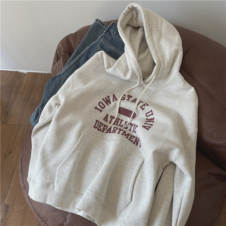 S - XXXXXL(6XL) Hoodie IOWA STATE UNIV Jumbo Bigsize Jaket Fleece Korean Style Wanita Pria Oversize 