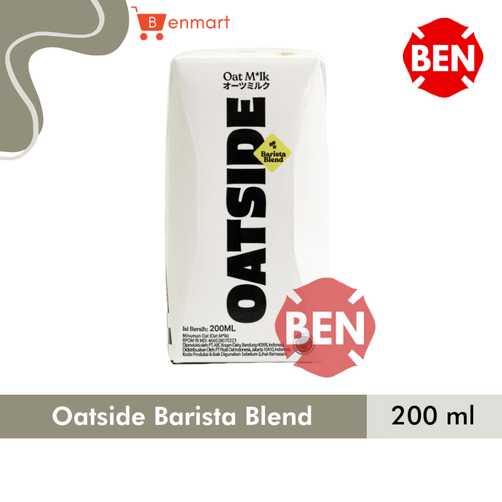 

Oatside Oat Milk BARISTA BLEND 200ml 200 ml Susu Mini Kecil Putih Dus