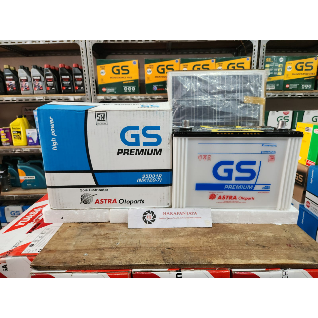 AKI MOBIL GS ASTRA PREMIUM NX120-7 / 95D31R (80 AH) BASAH