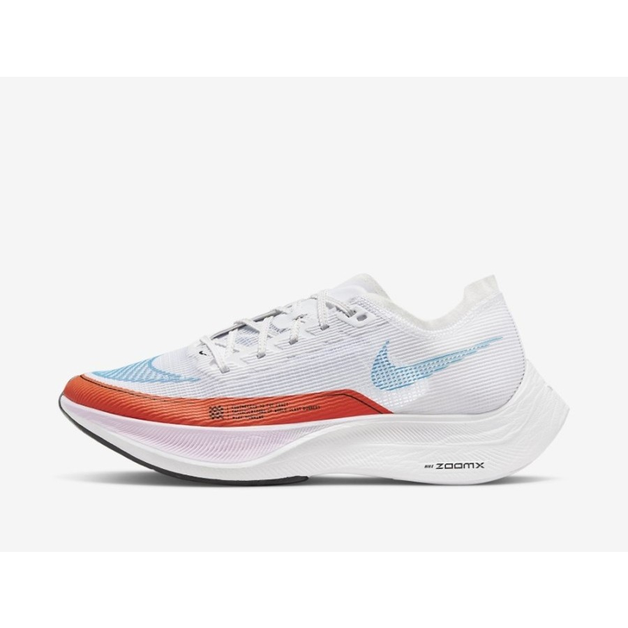 (W) Nike Original ZoomX Vaporfly Next% 2 White Laser Blue Rush Orange