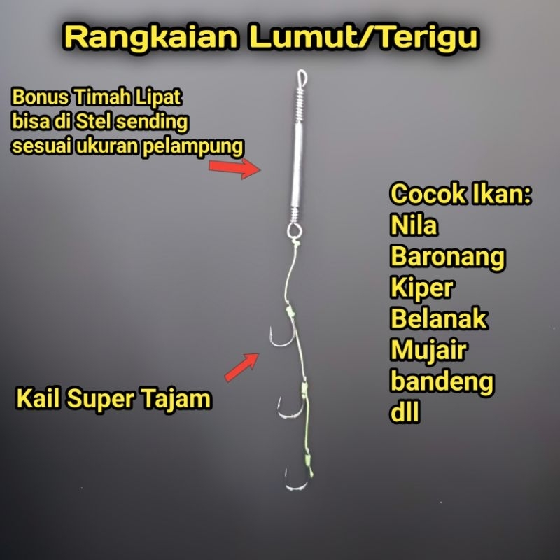 Rangkain Lumut, Rangkaian Ikan Nila/Belanak/Baronang/Kiper/Mujair