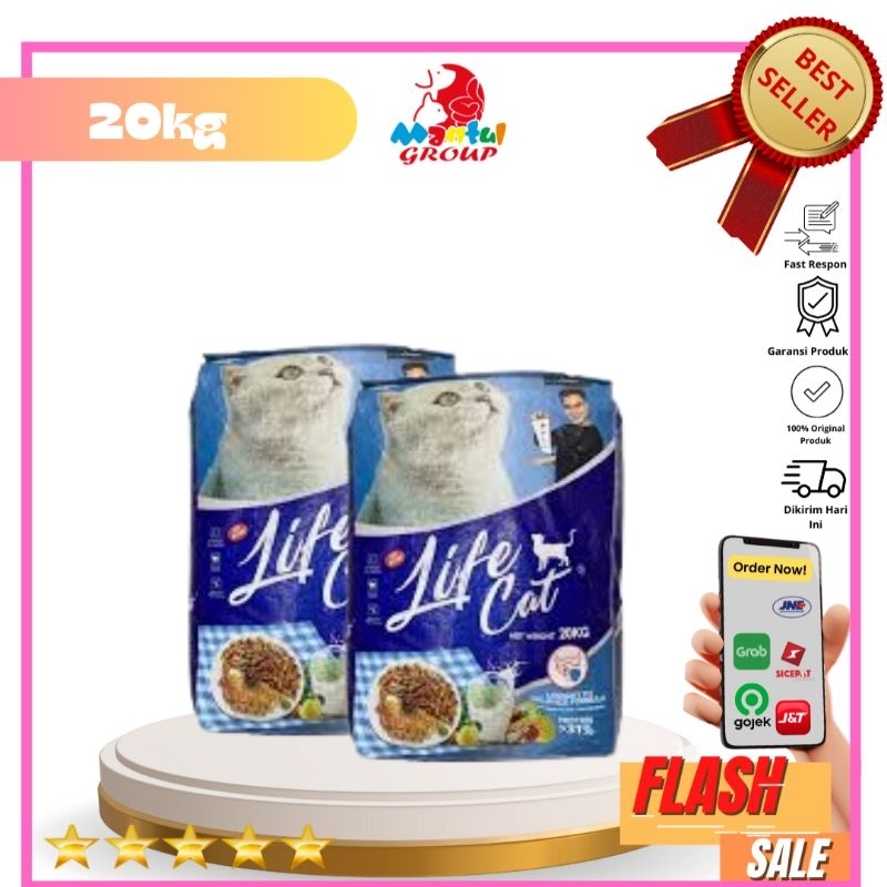 Makanan Kucing Life Cat Food 20kg|B. Dry Food 20kg