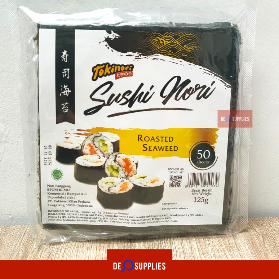 

Tokinori Sushi Nori 50 Sheets Roasted Seaweed - Rumput Laut 50 Lembar