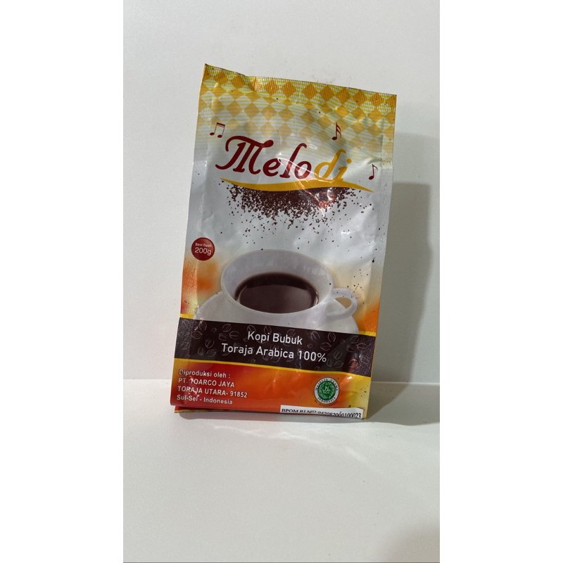 

Melodi kopi Arabica/Kopi bubuk toraja berat 200gram