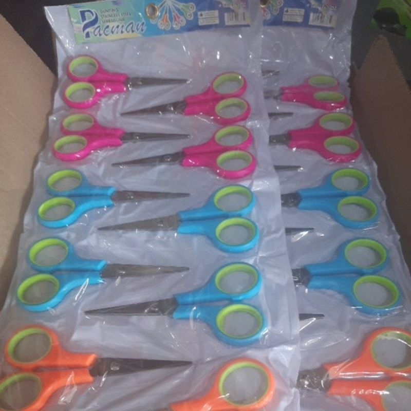 

Gunting renteng pacman 4inchi warna warni harga per pcs