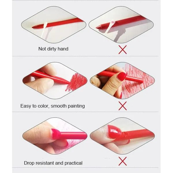 MH - TRIANGULAR CRAYON NON TOXIC ISI 24PCS - CRAYON WATERPROOF