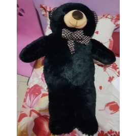 Boneka Teddy Bear Jumbo 1 Meter Pita Polkadot HITAM