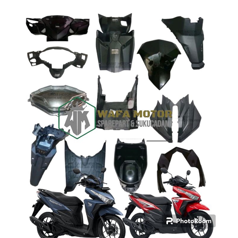 Cover Body Kasar Atas Bawah Kolong Samping Tengah Vario 125 150 LED 2015 2016 2017
