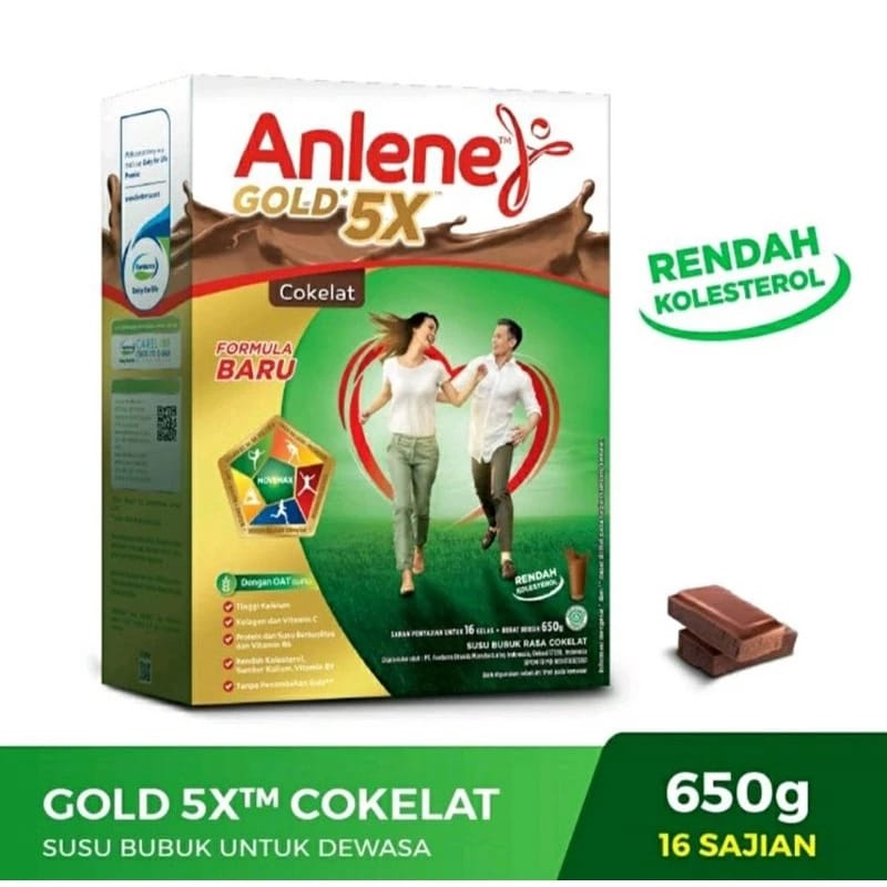 

ANLENE GOLD 5X SUSU BUBUK DEWASA COKELAT 640 GR I NUTRISI TINGGI KALSIUM UNTUK TULANG,SENDI,DAN OTOT