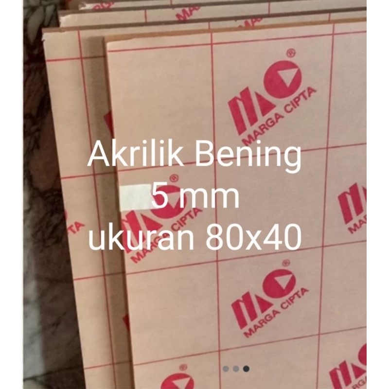 

Akrilik potong 80x40 tebal 5 mm