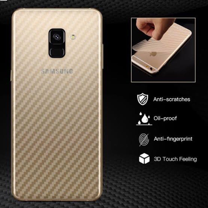 Skin Carbon Back / Anti Gores Carbon Belakang / ANTI JAMUR FOR SAMSUNG A8 2015 / A8 2018 / A8 STAR /