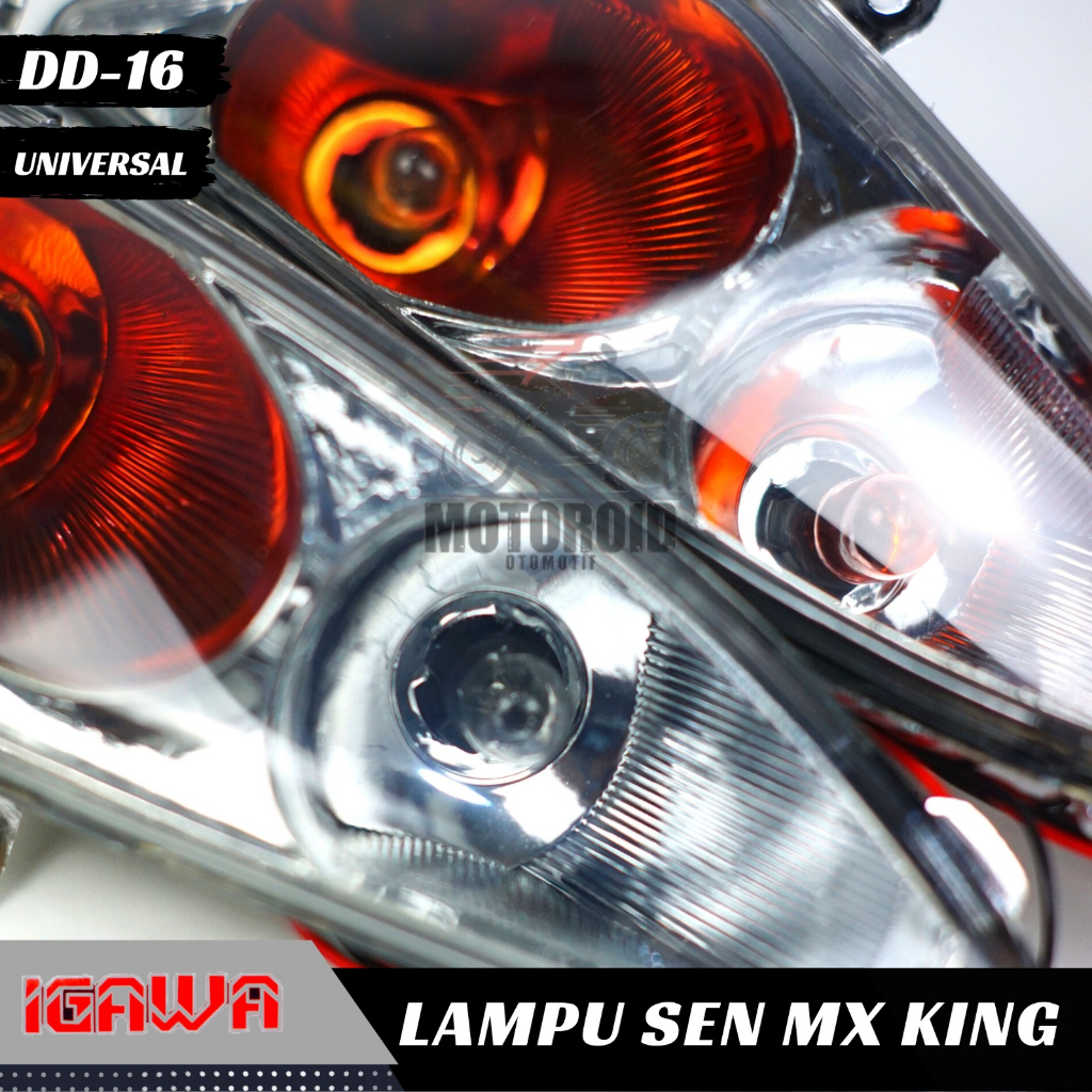 LAMPU SEN  SMOKE YELLOW MIO  MX SET KIRI KANAN PLUS 4 PCS FREE BOHLAMP MIKA