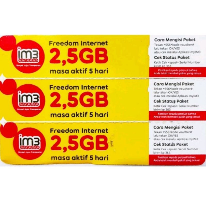 vocer Indosat 2,5GB 5hari