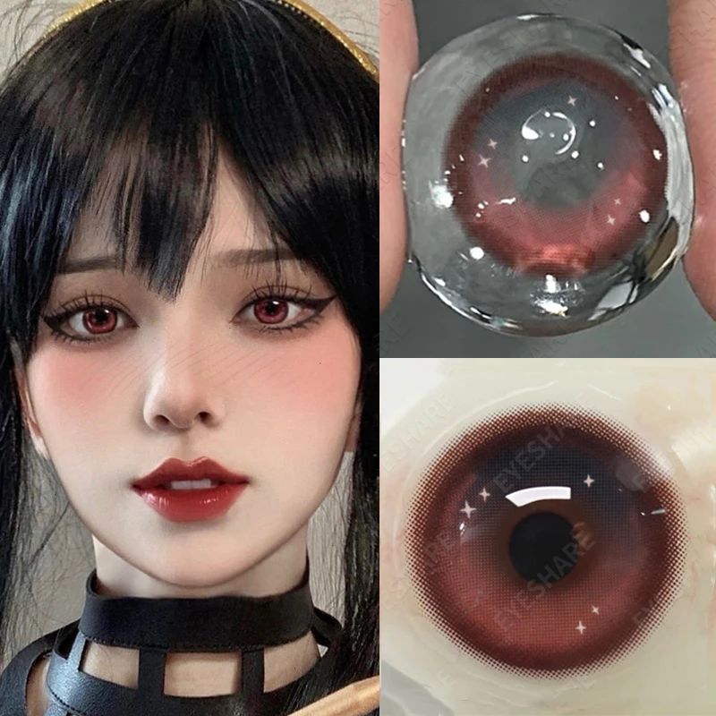 Softlens Merah Paris Rose Normal  / Tomato Red Minus -1.00 sampai -8.00