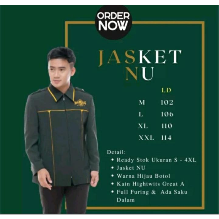 JASKET NU ORIGINAL ( HIJAU BOTOL & HIJAU DAUN )