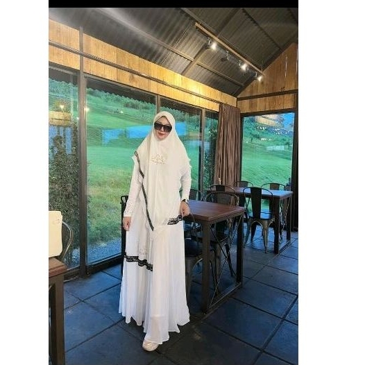 baju umroh haji putih premium model baru by malaku mshee
