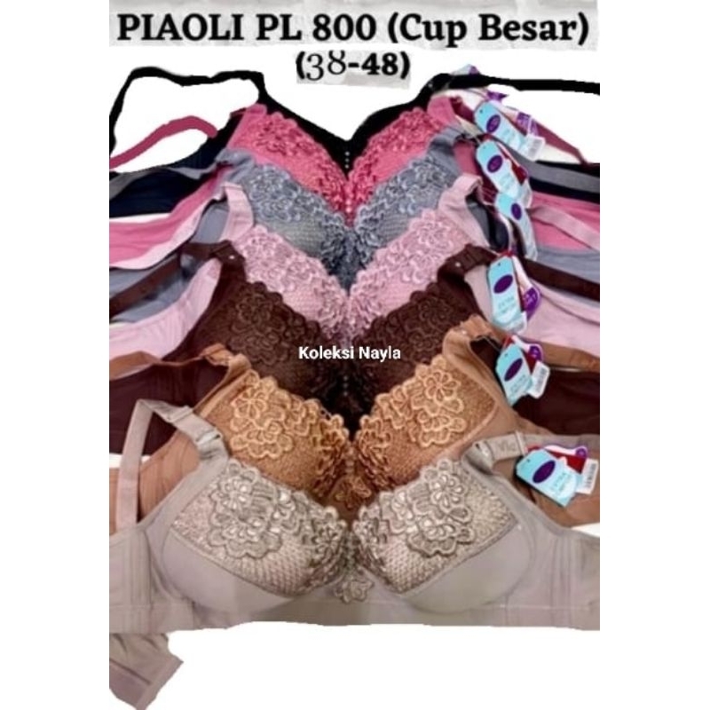 BEST SELLER | BRA/BH WANITA DEWASA TANPA KAWAT CUP JUMBO MEREK PIAOLI PL800 | TERMURAH HARGA GROSIR