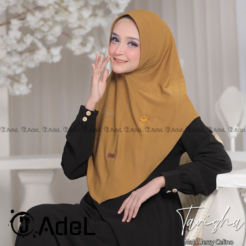 tavisha Adel bergo instan jilbab harian simple Jersey premium