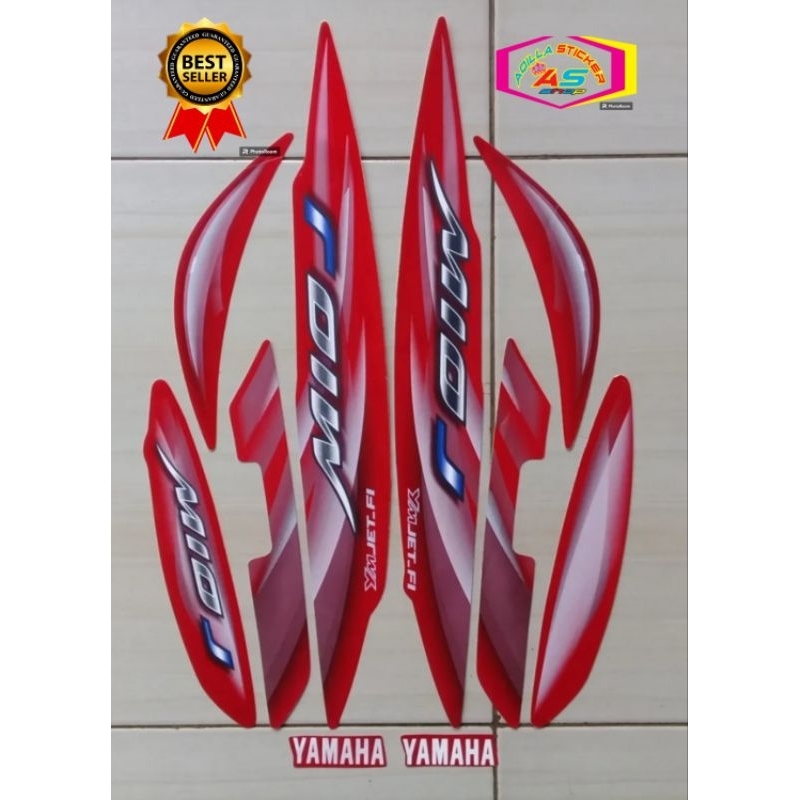 LIS POLET LES BODI MIO J PERTAMA .STICKER /STRIPING SET BODI MOTOR MIO J TAHUN 2012