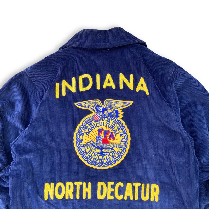 Vintage FFA Jacket Future Farmers America Indiana Nort Decatur Corduroy